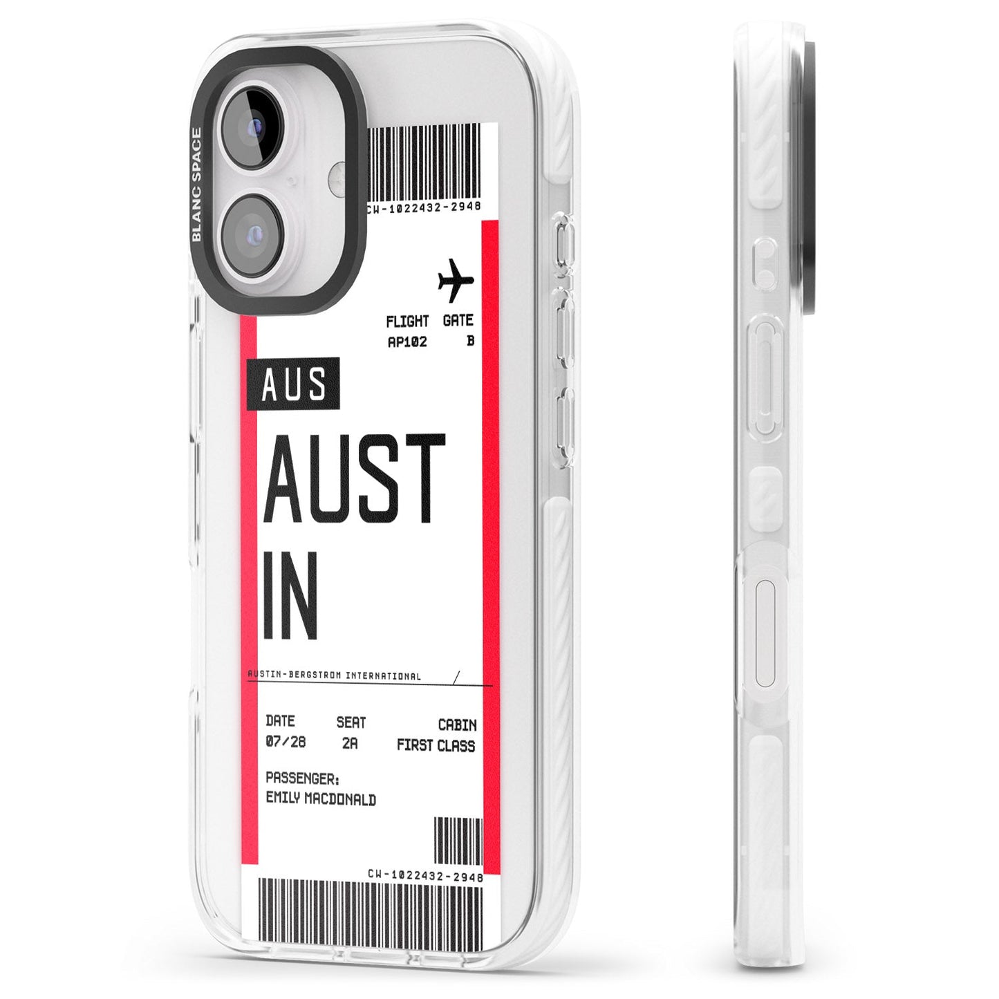 Personalised Austin Boarding Pass