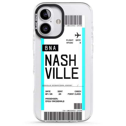 Carte d'embarquement personnalisée pour Nashville