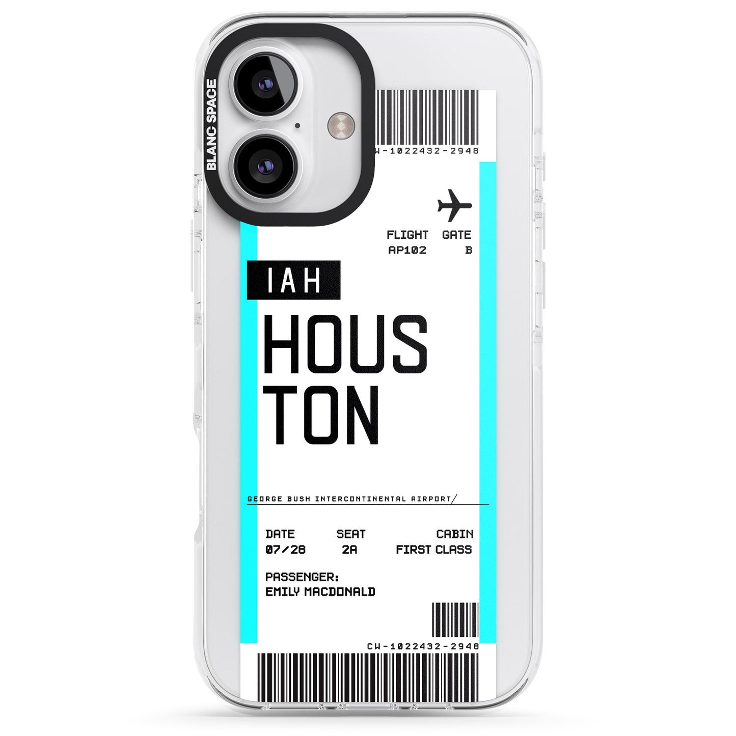 Personalised Houston Boarding Pass