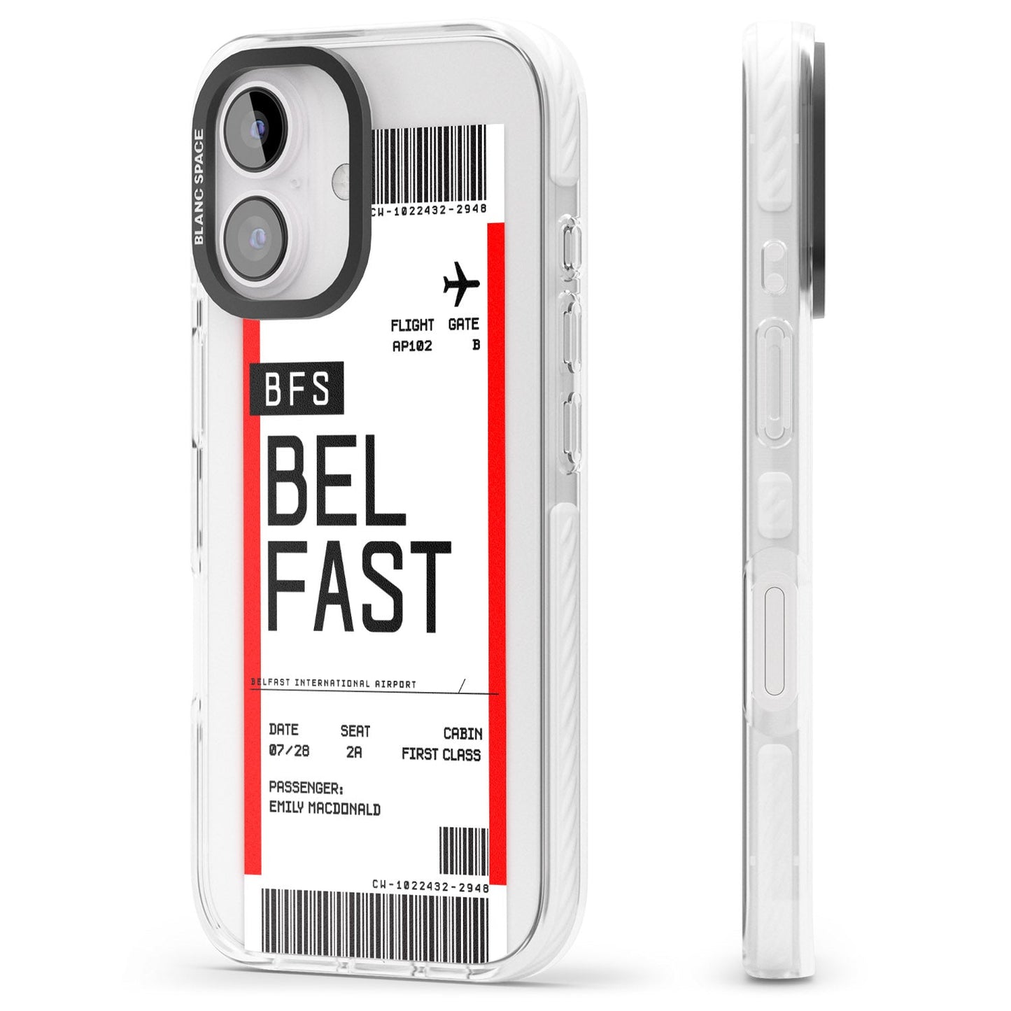 Personalised Belfast Boarding Pass