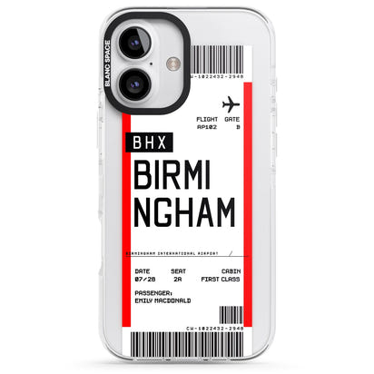 Personalised Birmingham Boarding Pass