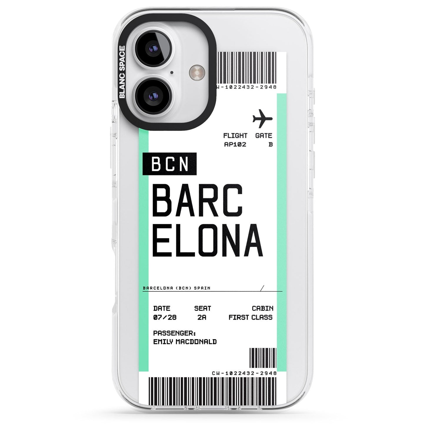 Personalised Barcelona Boarding Pass