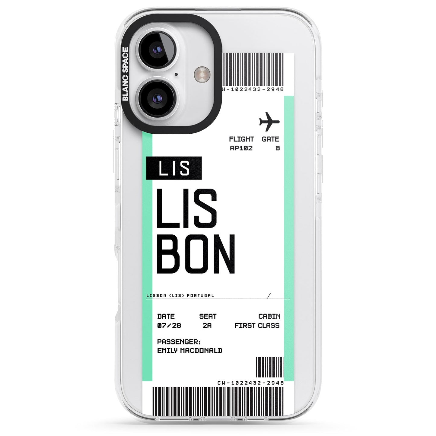 Personalised Lisbon Boarding Pass