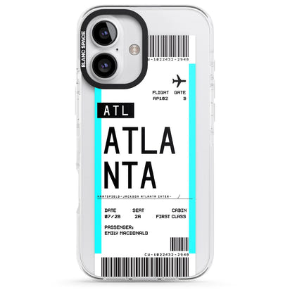 Personalisierte Atlanta-Bordkarte