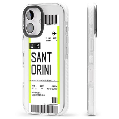 Personalisierte Bordkarte für Santorini