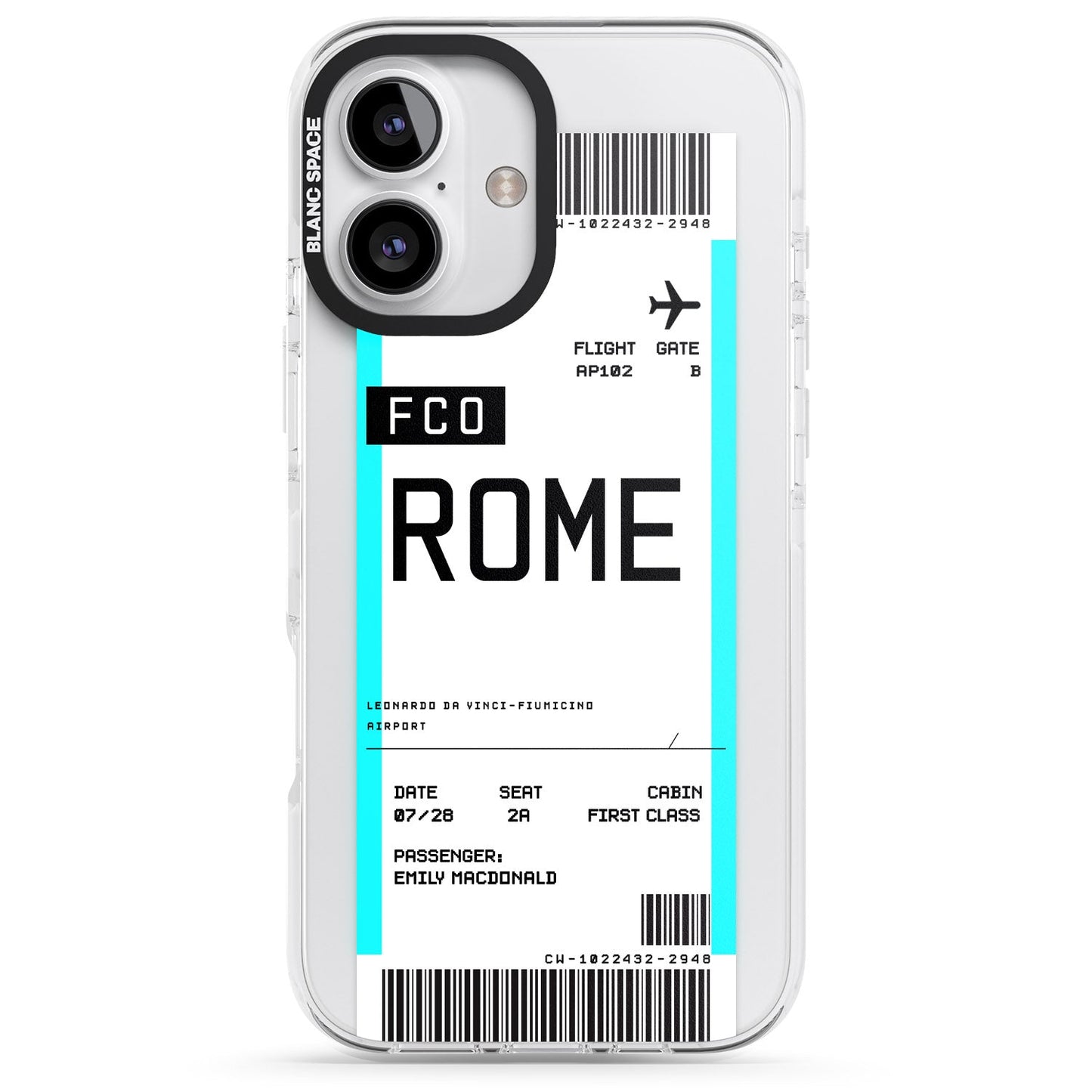 Personalised Rome Boarding Pass