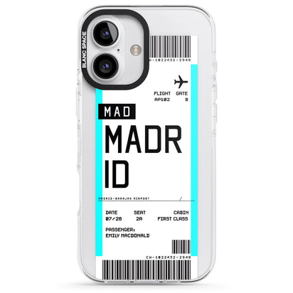 Personalised Madrid Boarding Pass
