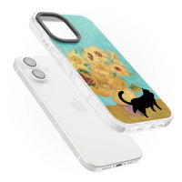 Cat with Van Gogh's Sunflowers