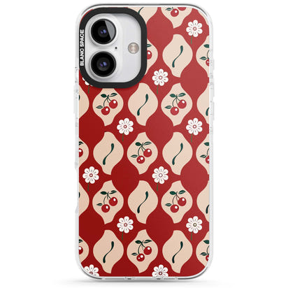 Vintage Cherry Diamond Pattern