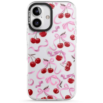 Pink Bow & Cherries