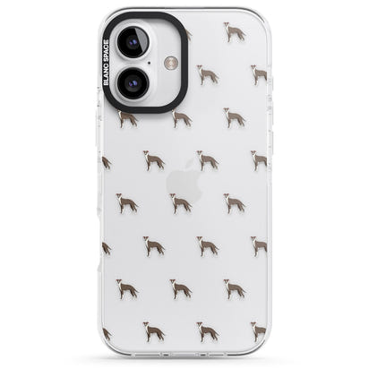 Motif de chien whippet transparent