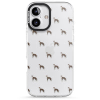Motif de chien whippet transparent