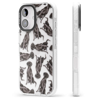 Black Labrador Watercolor Pattern