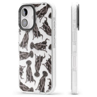 Black Labrador Watercolor Pattern