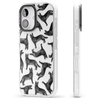 German Shepherd Pattern Black