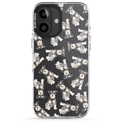 Aquarellzeichnung eines Zwergschnauzers