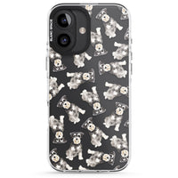 Aquarellzeichnung eines Zwergschnauzers