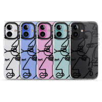 Abstract Line Art Black Clear