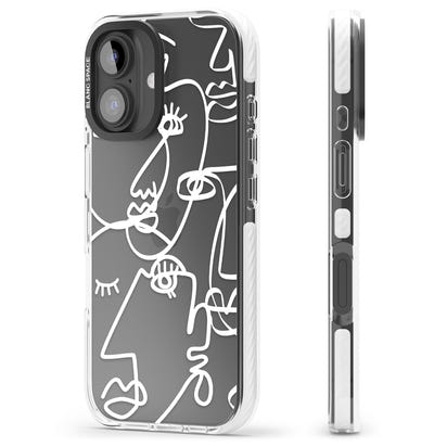 Abstract Line Art White Clear