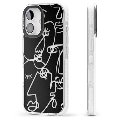 Abstract Line Art Clear Black