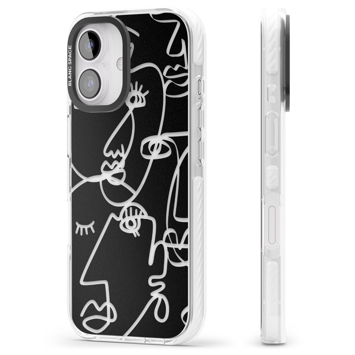 Abstract Line Art Clear Black