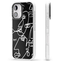 Abstract Line Art Clear Black
