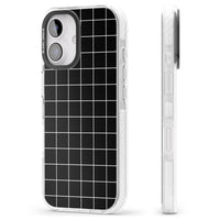 Minimalist Grid Pattern Black