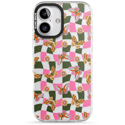 Wavy Butterfly Checked Pattern