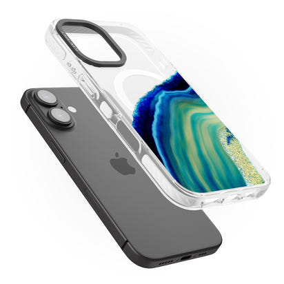 Grüne und blaue Smaragd-Geode