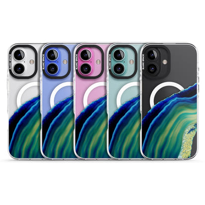 Grüne und blaue Smaragd-Geode