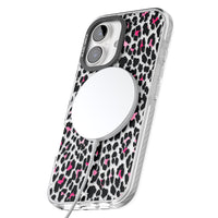 Personalised Clear Pink Leopard Monogram