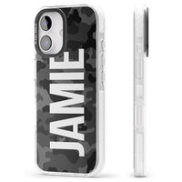 Personalised Black Camo Name Vertical