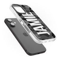 Personalised Black Camo Name Vertical