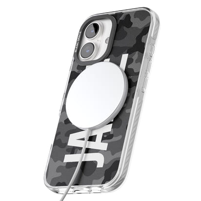 Personalised Black Camo Name Vertical