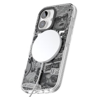 Personalisierte Vintage-Collage in Graustufen