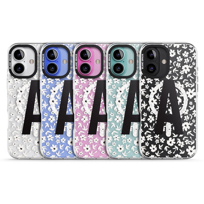 Initiale en gras personnalisée et florale