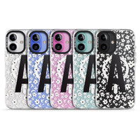 Initiale en gras personnalisée et florale