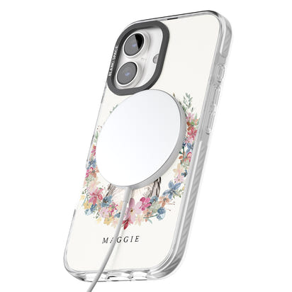 Personalised Australian Shepherd Floral Portrait