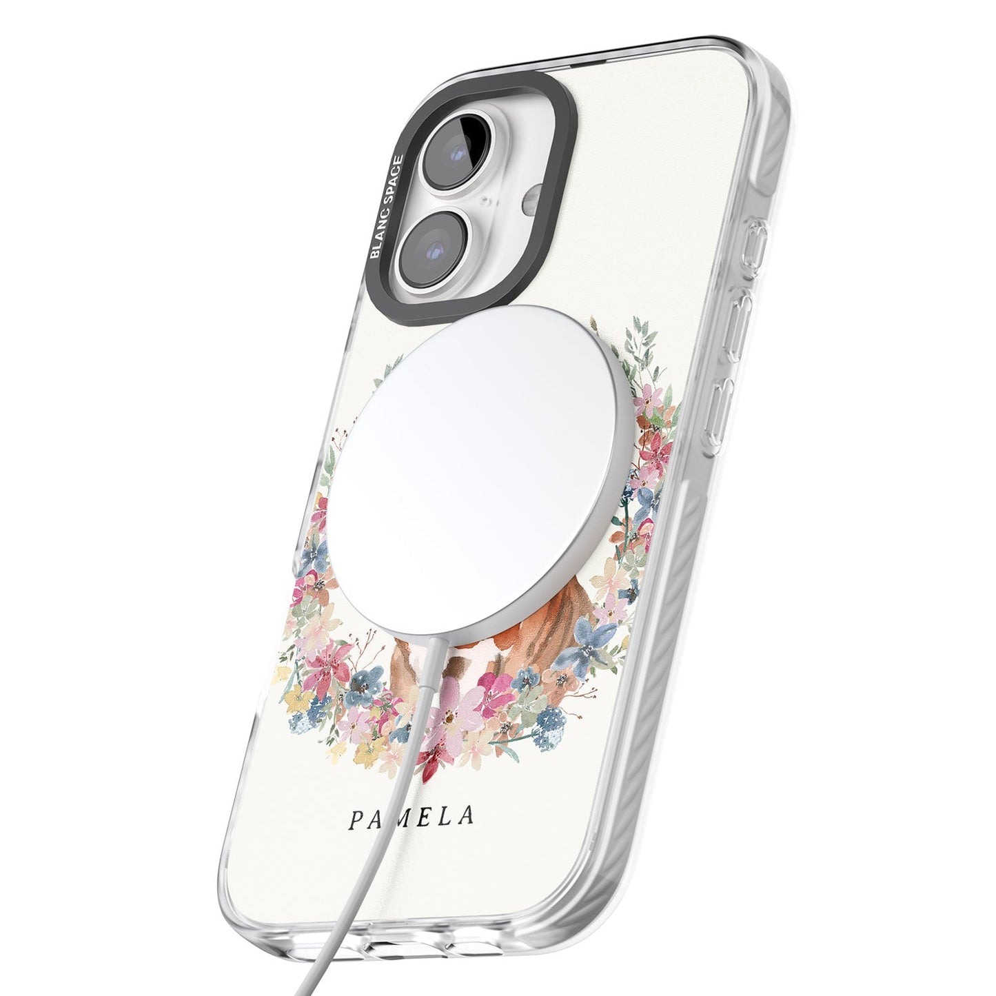 Personalised English Bulldog Floral Portrait