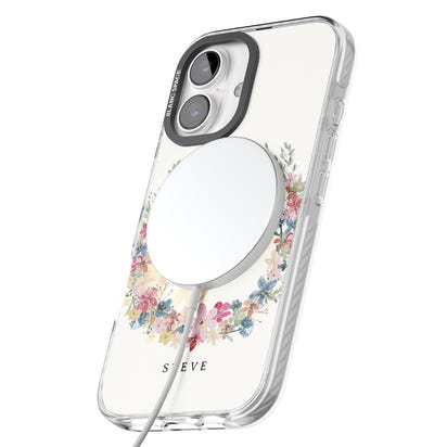 Personalised Yellow Labrador Floral Portrait