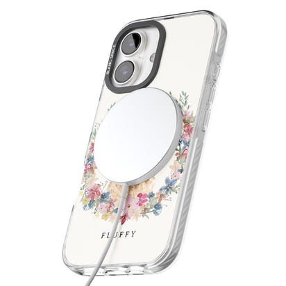 Personalised Champagne Cockapoo Floral Portrait