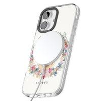 Personalised Champagne Cockapoo Floral Portrait