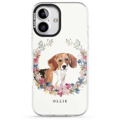 Personalised Beagle Floral Portrait