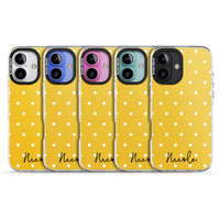 Personalised Yellow Polka Dot