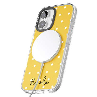 Personalised Yellow Polka Dot
