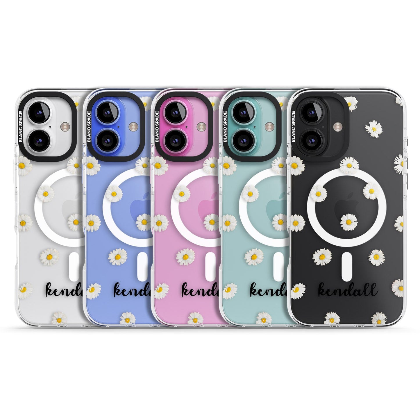 Personalised White Daisies & Cursive