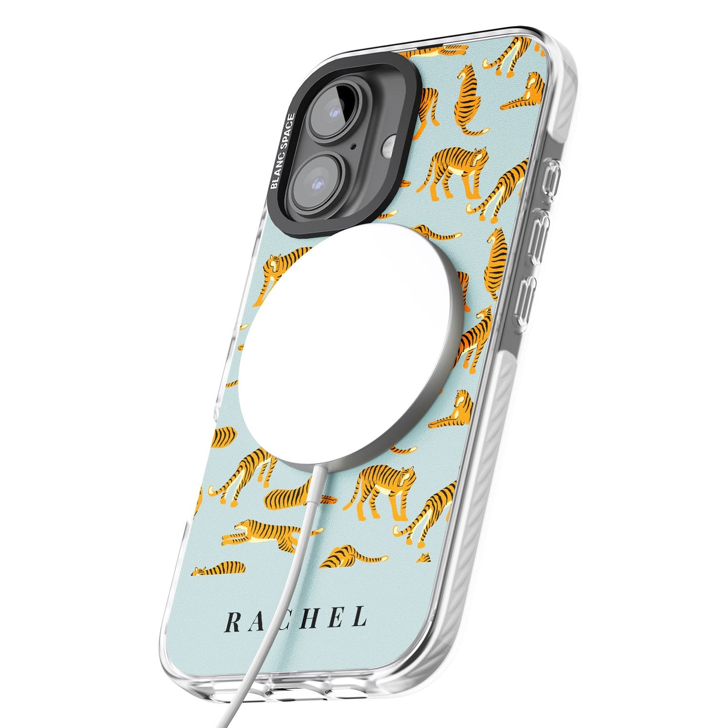 Personalised Turquoise Tiger Pattern