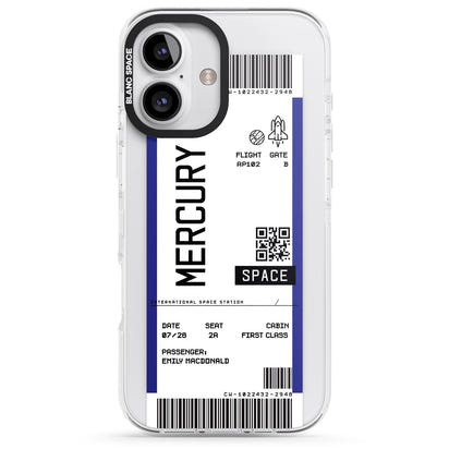 Personalised Mercury Travel Ticket