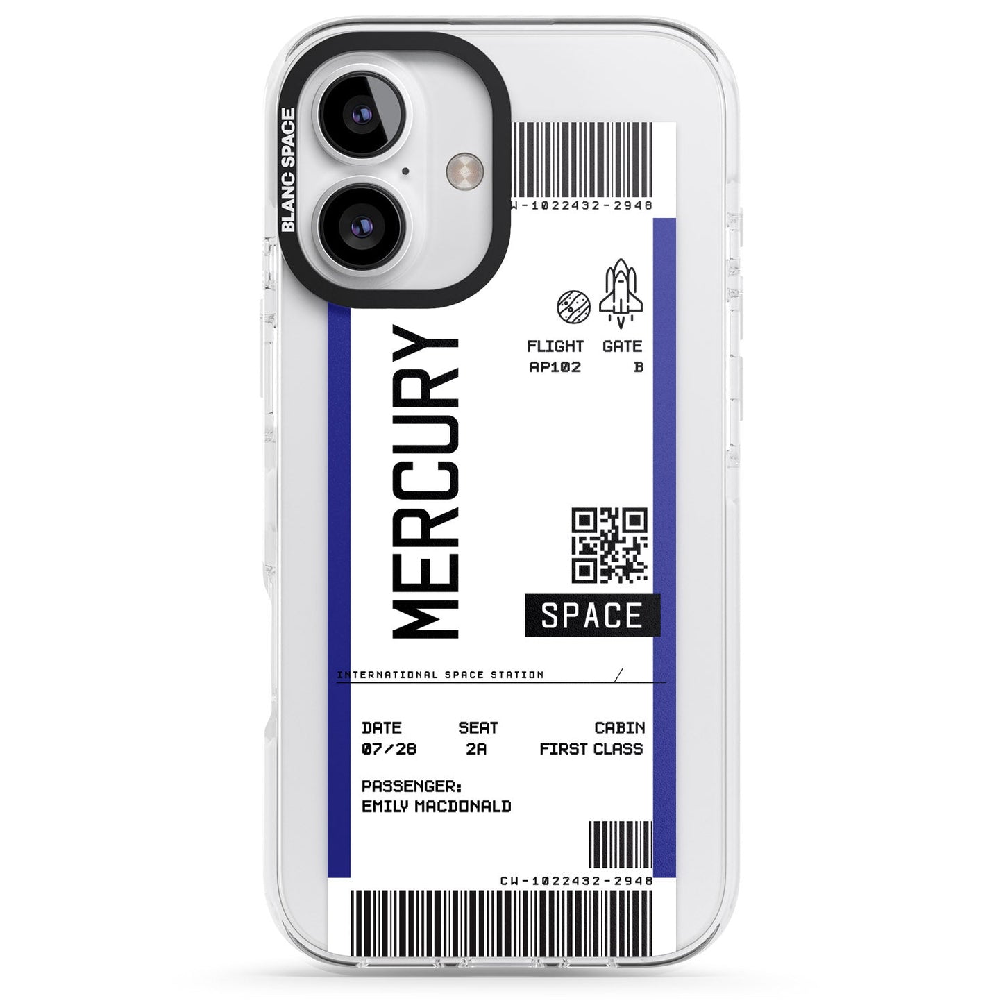 Personalised Mercury Travel Ticket