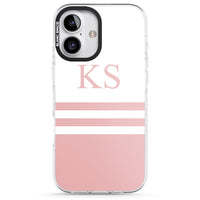 Personalised Pink Stripes & Initials